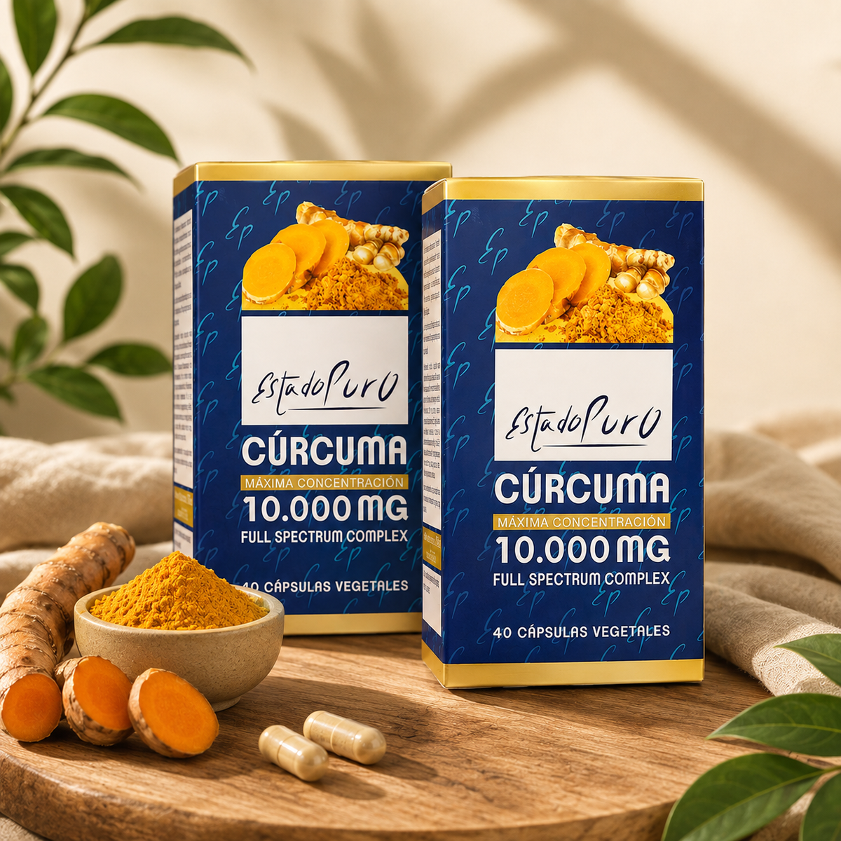 Pack Dúo · Cúrcuma 10.000 mg Estado Puro - Tongil (2 × 40 cápsulas)
